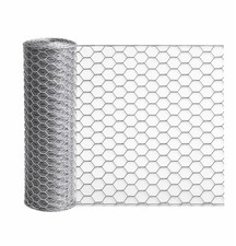 Vensovo Galvanized Chicken Wire Roll 13.7" x 157" 13.7 inch x 13.1 Ft, silver  1.07 per foot