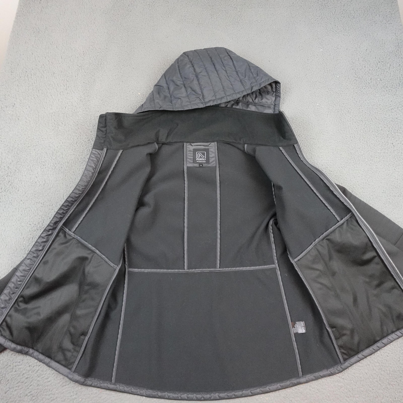 Flylow Jacket Womens Medium Black Softshell Hoode… - image 5