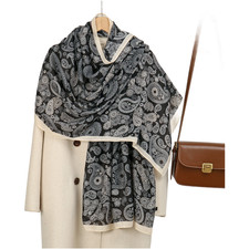 Baumwolle Leinen Schal Alltag Atmungsaktiv Stoff Tragen Als Schal oder Halstuch