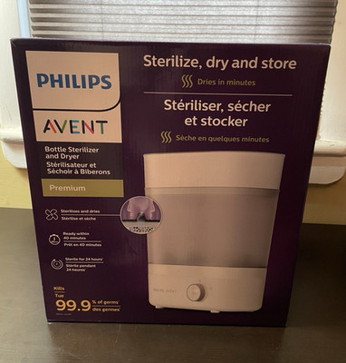 Philips AVENT Electric Bottle Sterilizer Dryer Store SCF293 White/Gray