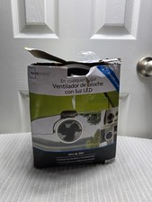 Mainstay 7 "Rechargeable USB Clip And Table Fan With LED Black Used FF