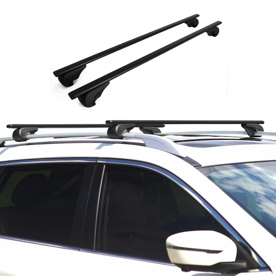 For 2008-2021 Toyota Land Cruiser Roof Racks Cross Bars Carrier Durable Black 2X - Image 2 of 4