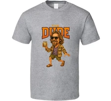 The Big Lebowski The Dude Retro 90's Classic Movie Caricature T Shirt