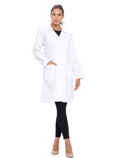 Medical White Unisex Lab Coat Uniform for Men and Women Long Sleeve Jacket 1516