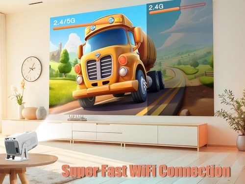 Aufgerüsteter HY320 Android 13 Smart Projektor 4K Netflix Offiziell, 320 ANSI... - Bild 4 von 13