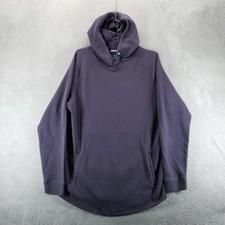 Swannies Hoodie Mens XL Purple Camden Snap Pullover Herringbone Golf