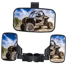 UTV Side Mirrors And UTV Center Mirror for 1.6" to 2" Roll Bar, Adjustable