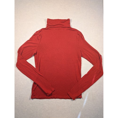 H&M, H&M Turtleneck Top Womens M Red Long Sleeve Basic Layering Casual Excellent