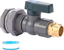 3/4 Inch Rain Barrel Spigot Kit -Water Barrel PVC Garden Diverter Kit with ..