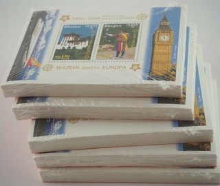 2006 Bhutan; 500 Blocks Europa postfrisch/MNH Bl. 477 A ME 10.000