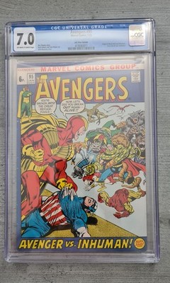 CGC 7.0 F/VFN. US Marvel Comics. The Avengers #95. Jan 1972. Pence variant