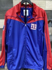 NFL NY GIANTS FULL ZIP LIGHT JACKET SIZE LARGE
