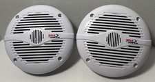Lot of 2 BOSS Marine Speakers AVA-MR60W 4 Ohms 200 Watt WHITE TESTED