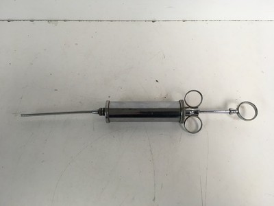 Vintage Lubricant Oil Pump, Metal Grease Syringe, (P24033176)