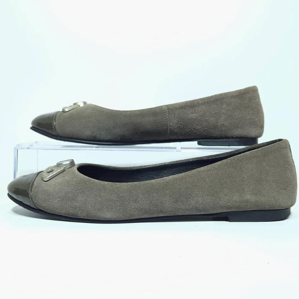 Sapatos casuais femininos Diesel camurça logotipo hardware UE37 cáqui Japão - Imagem 2 de 4