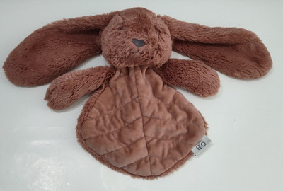 O.B. Designs BELLA BUNNY Plush 12'' Baby Security Lovey  Long Ears Textured