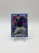 2020 Bowman Chrome Emerson Hancock RC Blue Refractor 1st Bowman BD-12 Mariners