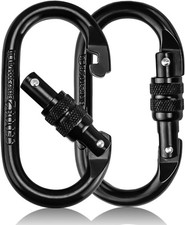 TIANLIN Sicherheitskarabiner Edelstahl 25kN | 2 St&uuml;ck 11cm Gro&szlig;e Karabinerhak...