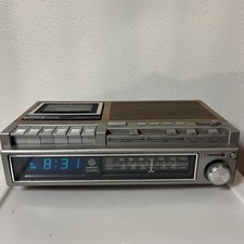 Vtg GE Alarm Clock AM/FM Radio Cassette Player Recorder Model 7-4975B