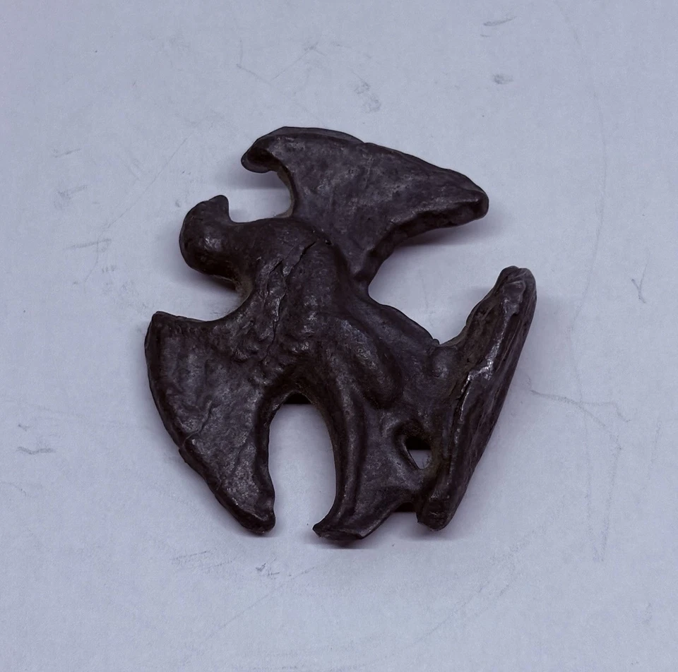 "Estatua de águila soldado juguete de plomo vintage de los años 50 figura plomo sólido 2"" sin pintar X" Foto 3 de 4