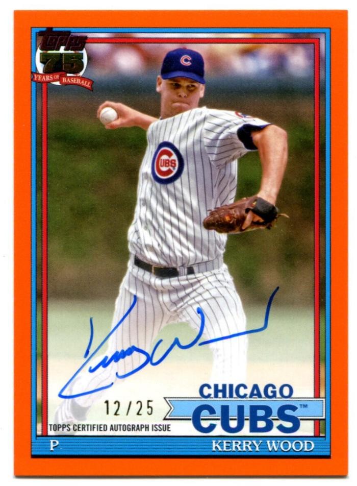 2026 Topps Series 1 Kerry Wood 1991 On Card Auto Orange 12/25 SSP