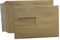1000 St. Versandtaschen Din A5 C5 Braun Mit Fenster BriefumschläGe Kuvert Hk