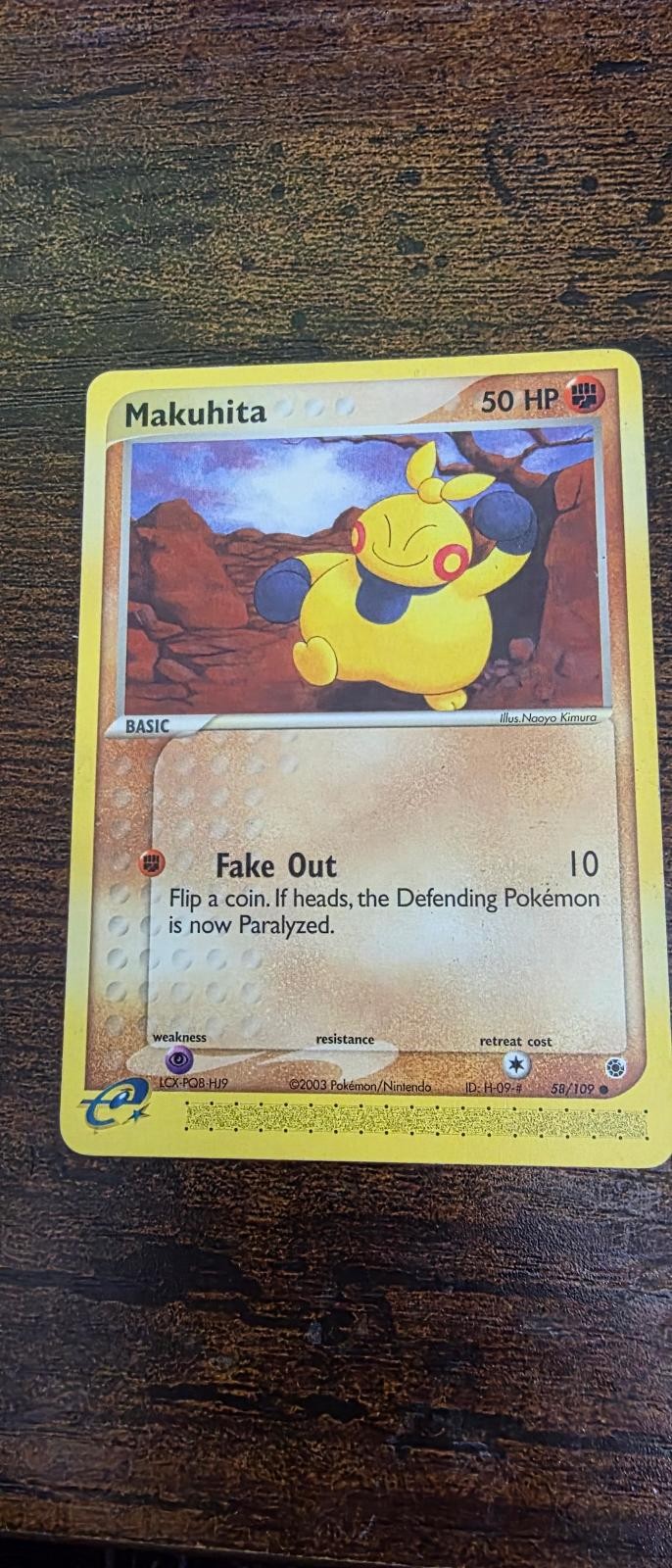Makuhita 58/109 Common Ruby & Sapphire Pokemon Moderately Played