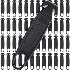Therwen 50 Pcs Safety Box Cutter Stainless Steel Concealed Blade Package Opener