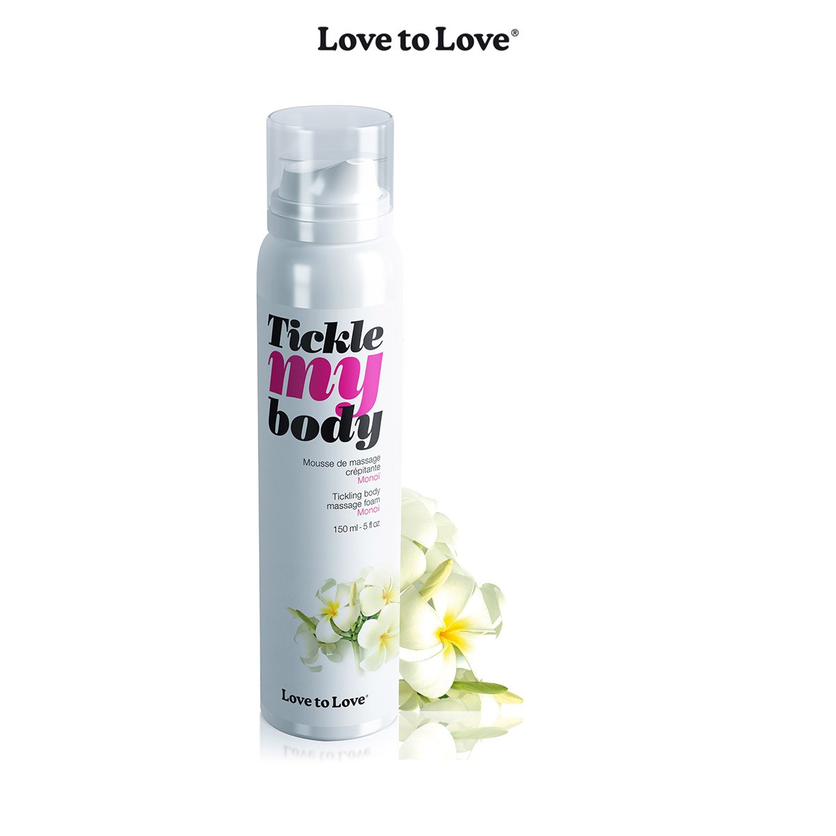 Mousse massage crépitante Monoï soin corps relaxant Love to Love 150ml