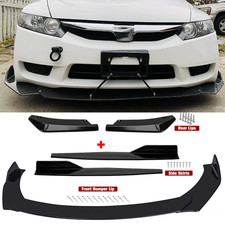 For Honda Front Bumper Lip Chin Spoiler Body Kit Splitter Side Skirt