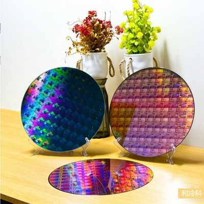 6 Inch Multicolor Silicon Wafer IC CPU Semiconductor Chip With Display Stand