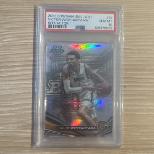 Topps 2022 Bowman Univ Best Victor Wembanyama Refractor #51 PSA 10