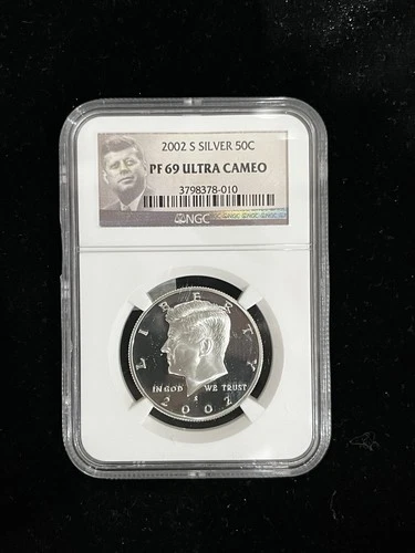 2002 S Silver 50c Kennedy PF69 Ultra Cameo