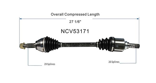 GSP NCV53171 Front Left CV Axle Assembly fits Nissan 11-14 Juke Nissan 11-14 - Picture 6 of 6