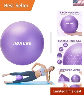 Pilates Ball, 9 Inch Small Exercise Mini Soft Workout Yoga Ball with Exercise Gu