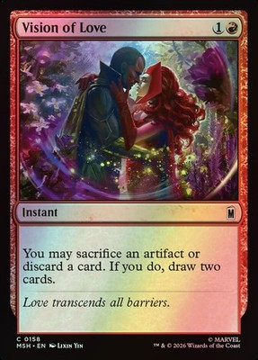 MTG Magic MSH Marvel Super Heroes - 1x FOIL EN NM 0158 C Vision of Love