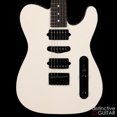 SUHR CLASSIC T CUSTOM - WHITE W/ BLACK BINDING HSH - REVERSE HEADSTOCK