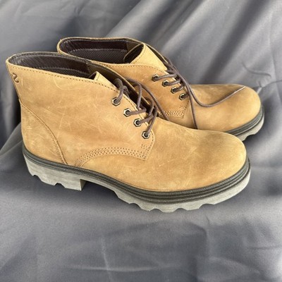 NEW ECCO Mens Grainer Chukka Ankle Boots Water Resistant Camel Brown 43/9-9.5