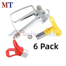 6 Pcs 3600PSI Airless Paint Spray Gun With 517 Tip  Tip Guard For Sprayers