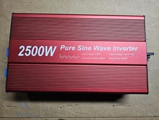 2500W Pure Sine Wave Power Inverter 12VDC to 110VAC 60Hz w/ Remote