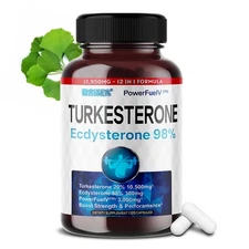 Turkesteron 10500mg Ecdysterone 300mg (120 Capsules) Support Male Performance
