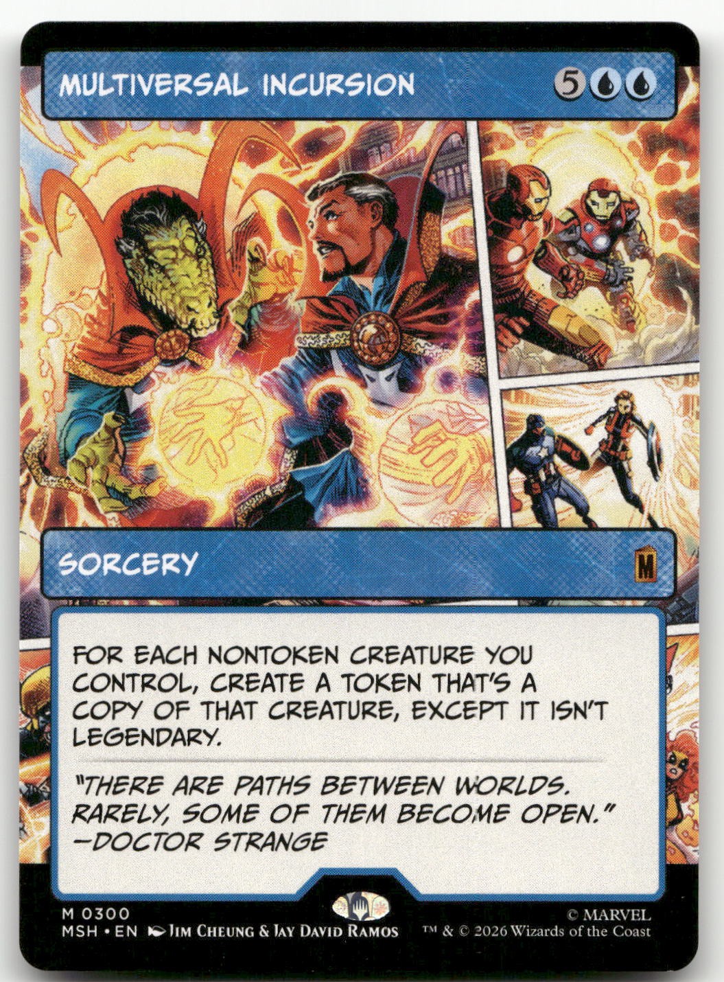 Multiversal Incursion (Borderless) #300 (NM) Marvel Super Heroes MSH Magic MTG