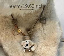 1pc KC Cute Puppy Dog Necklace with Chain - Adorable Pup Charm Pendant Necklace