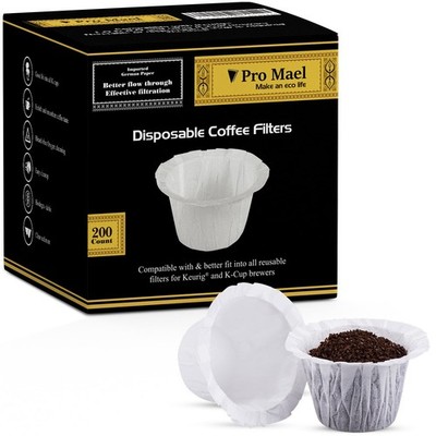 Disposable K Cup Filters, Coffee Filter Paper for Keurig Brewers Single Serve...