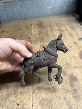 Antiguo Raro Mula Burro Animal Carro Buggy Carro Carro Hierro Fundido Juguete Parte EE. UU.