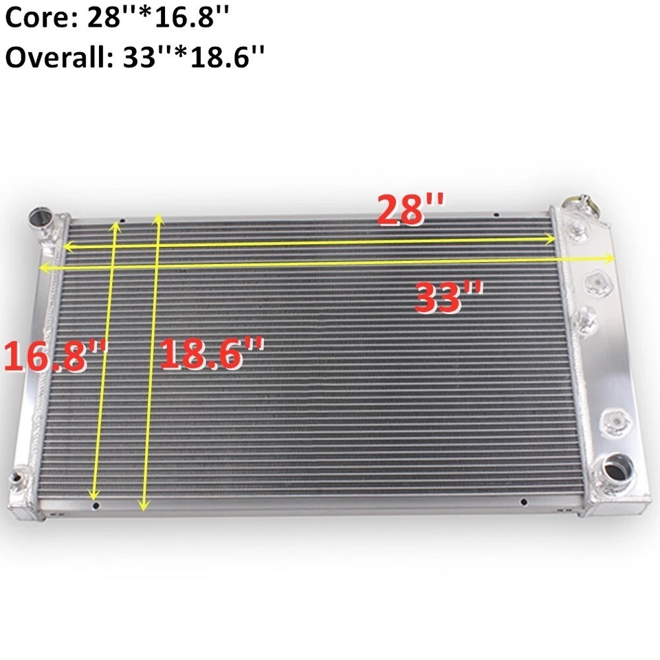 Radiador de aluminio de 3 filas para 1973-1980 1979 1978 1977 1975 Chevrolet P10 P20 P30 Foto 2 de 4