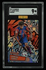 2023-24 Lamine Yamal Panini Donruss #7 KABOOM RC SGC 9 MBA GOLD DIAMOND 9.5!