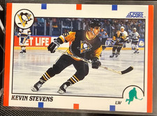 1990-91 Score Kevin Stevens #53 Pittsburgh Penguins