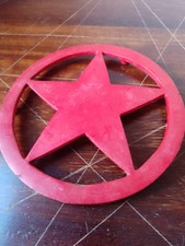 Vintage Red Pentagram Metal Trivet Witchcraft Satanic Occult