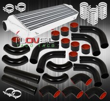 27.5x2.7x7 Aluminum Turbo Intercooler 64mm Piping Kit Upgrade Coupler Blk